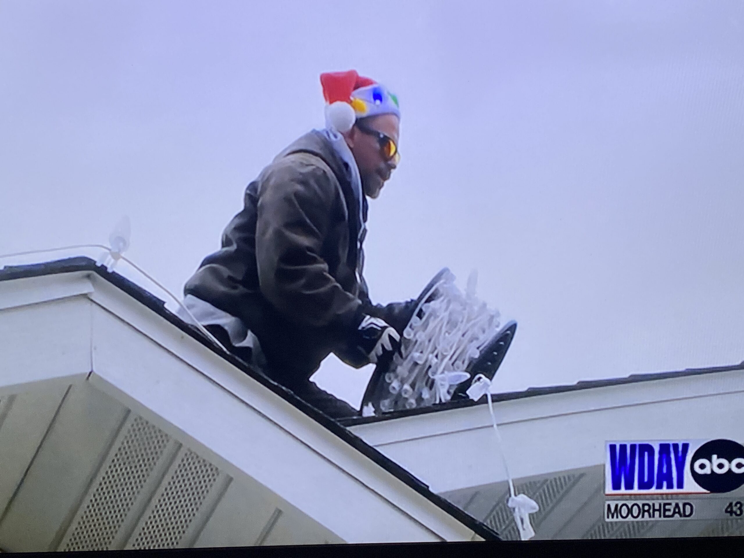 Residential Christmas light installation in Fargo, ND